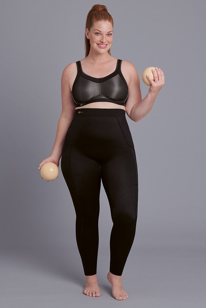 Anita Active Sport Tights Massage+ 1672 schwarz mit Sport-BH Momentum (separat erhältlich)
