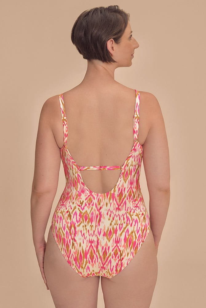 Amoena Prothesen-Badeanzug Istria OP 71808 grapefruit/bunt - Rückansicht