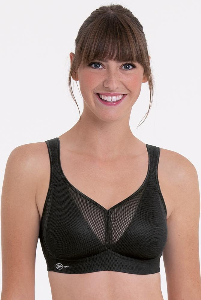 Anita active Sport-BH Air Control 5544 schwarz - Vorderansicht