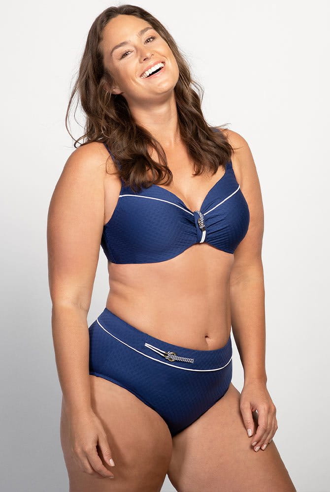 ULLA Bikini-Taillenslip Portofino 9732 marine mit Bikini-Oberteil