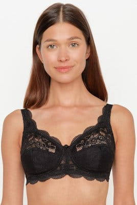 Susa BH Latina ohne Bügel 7814 schwarz - Vorderansicht