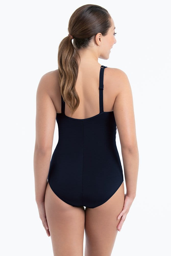 Anita Care Prothesen-Badeanzug Krabi Flower Dots 6208 marine - Rückansicht