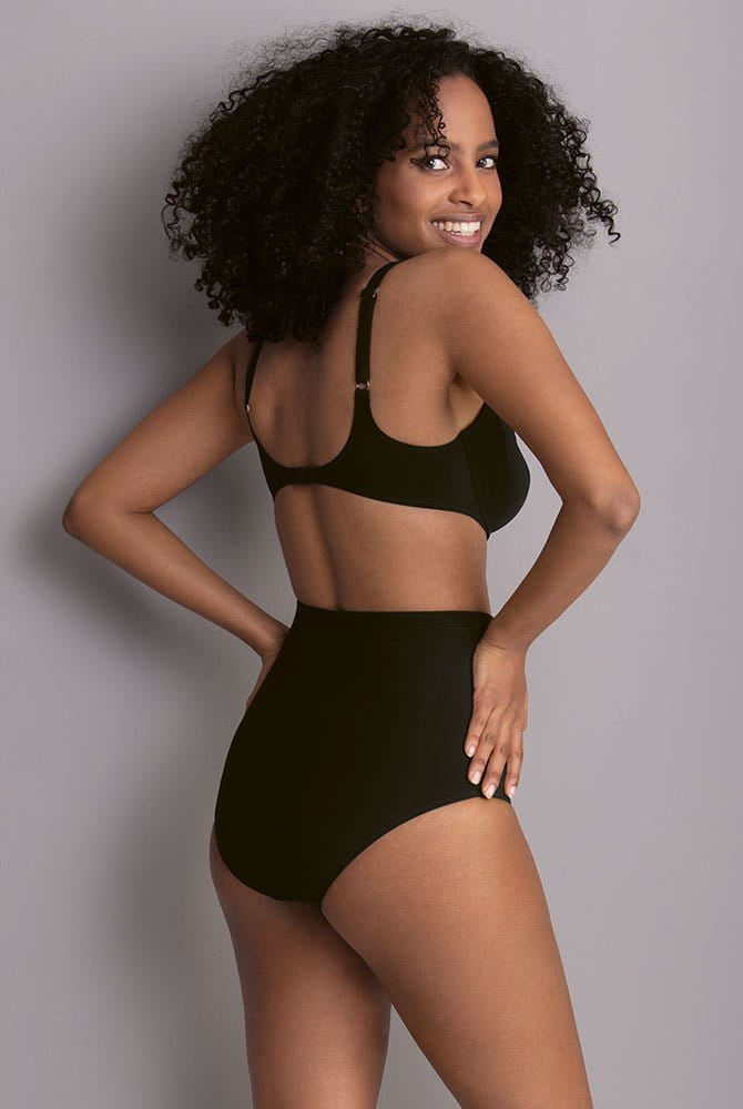 ROSA FAIA Bikinihose Jil Shaping Bottom 8711-0 schwarz - Rückansicht mit Bikini-Oberteil Hermine