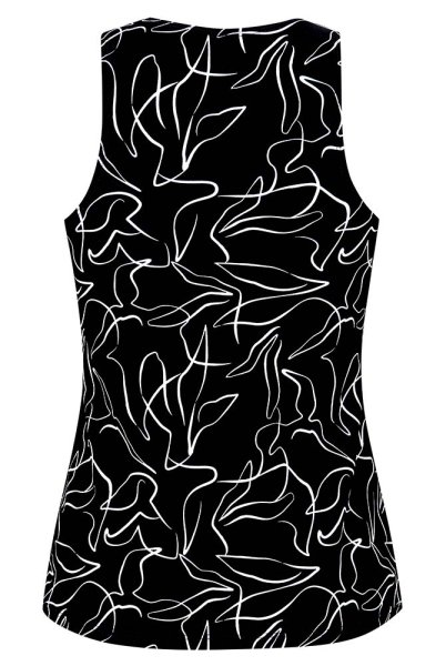 Amoena CuraLymph Prothesen-Tankini-Oberteil Lagos schwarz/weiß 71787 - Rückansicht