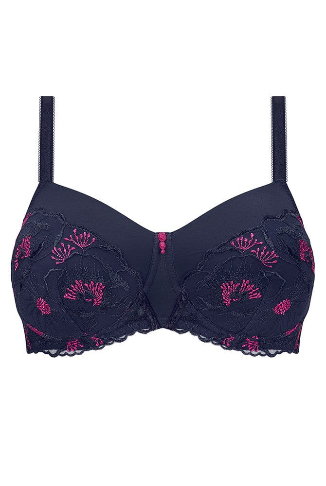 Amoena Prothesen-BH Delila SBP 45109 blau/magenta - Vorderansicht