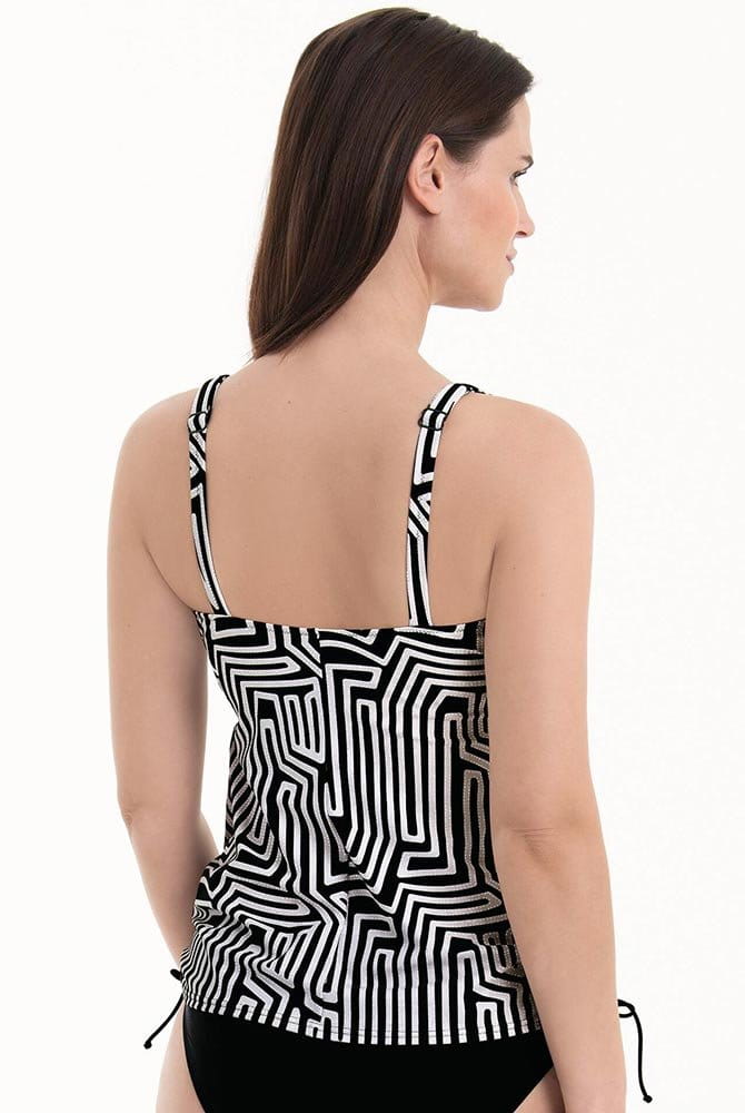 ROSA FAIA Tankini-Oberteil Malaika 8854-1 schwarz - Rückansicht
