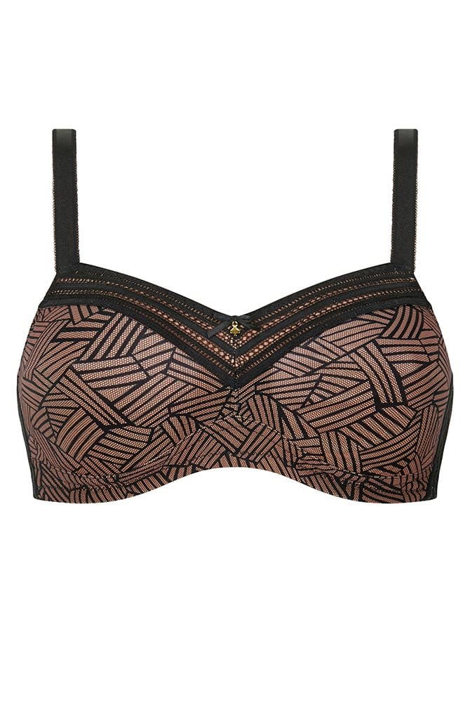 Amoena Prothesen-BH Brooke SB 45125 black/café - Vorderansicht