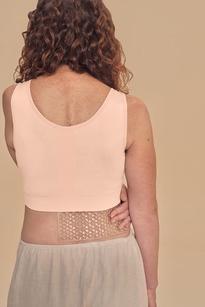 Amoena Lymph Flow Druckpelotte A5 021 unter einem Kompressions-BH