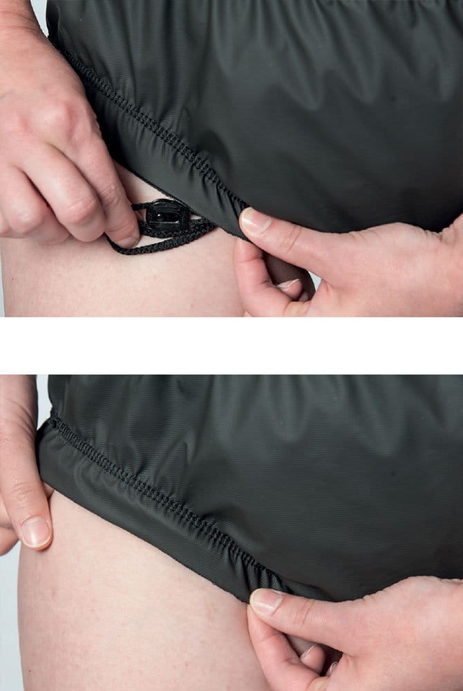 Suprima verstellbarer Inkontinenz-Sicherheitsslip mit Kordel schwarz