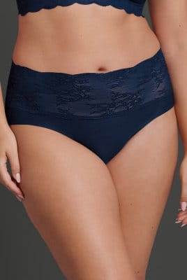 Anita Essential Lace High Waist Slip 1304 in maritim blue