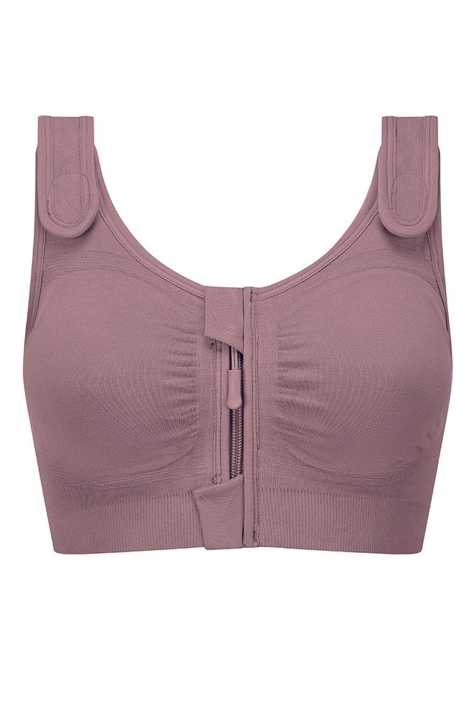 AMOENA Post-OP Kompressions-BH Leyla 45149 dark mauve - Vorderansicht