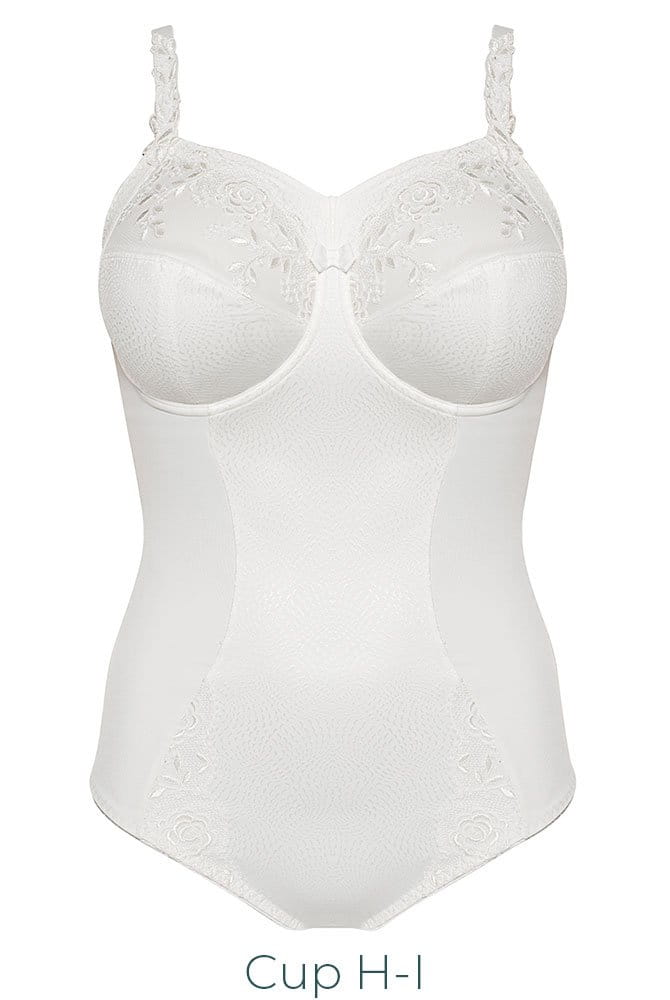 Ulla - Bügel-Body Ella mit Blende - ecru