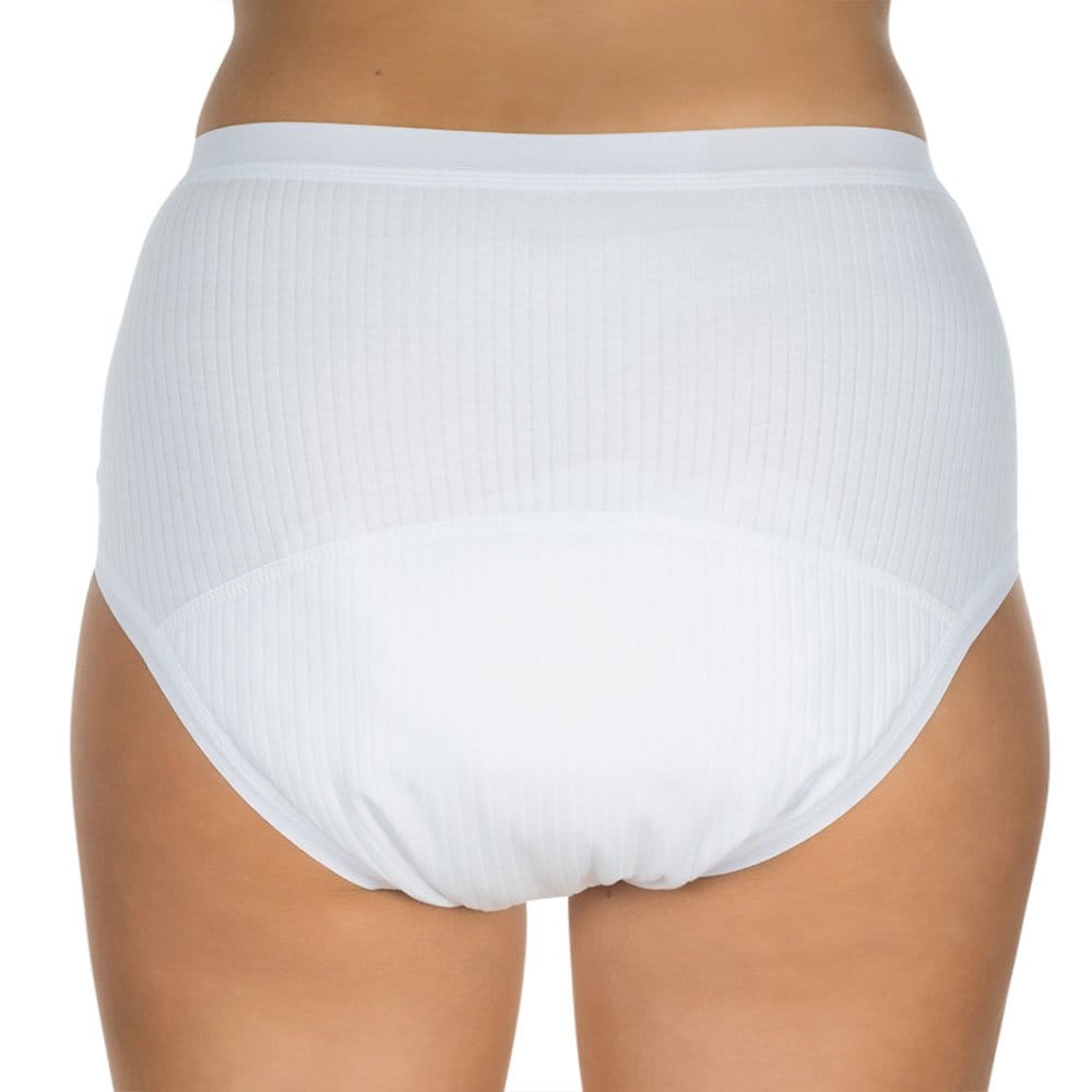 Suprima Inkontinenz-Baumwollslip 1275 weiß - Rückansicht