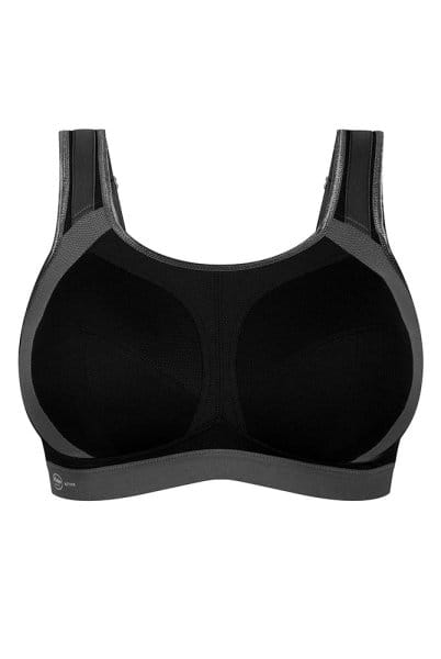 Anita active Sport-BH extreme control plus Full Cup 5567 in Farbe schwarz/anthrazit - Vorderansicht