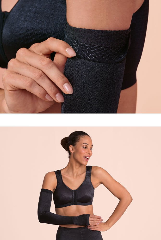 Anita Care Lymphentlastungs-Armstrumpf Halifax 1115 schwarz mit flachen Saumabschlüssen