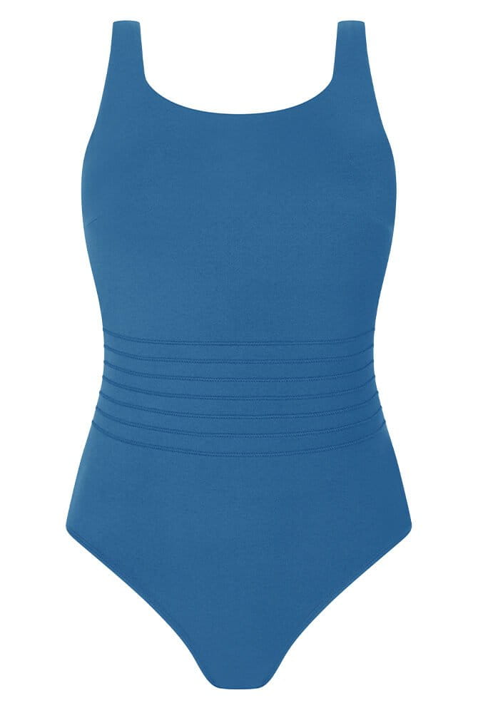 Amoena Prothesen Badeanzug ZenGarden 71444 in Twilight blue in der Vorderansicht