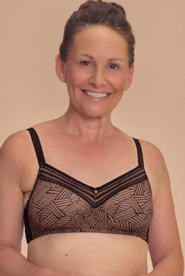 Amoena Prothesen-BH Brooke SB 45125 schwarz/café - Vorderansicht