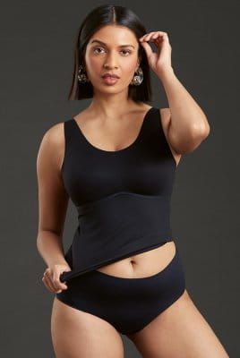 Anita Essential Hemd mit Schale 0654 in Farbe schwarz mit Essential Slip (separat erhältlich)
