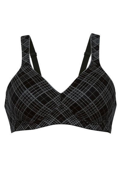 ROSA FAIA Soft-BH Twin Art gemoldet 5247 black grey - Vorderansicht