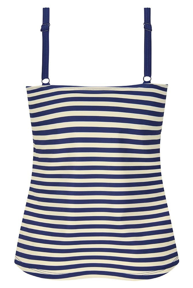 Amoena Prothesen-Tankini-Top Casoria 71790 marine/wollweiß - Rückansicht