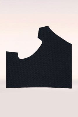 Anita Care Prothesenpatte Leeds 4110LP schwarz zum Einnähen links – Seite mit Noppenstruktur