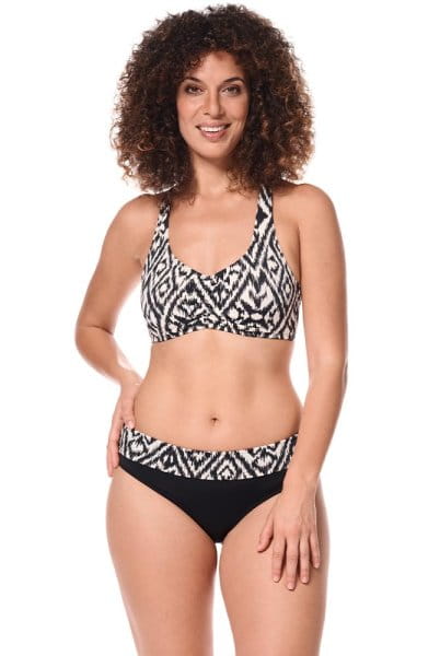 Amoena Prothesen-Bikini-Oberteil Salta SB 71782 schwarz-weiß mit Bikinihose (separat erhältlich)