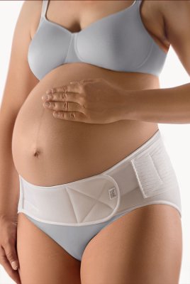 BORT Rückenbandage für Schwangere 104580 weiß - Vorderansicht