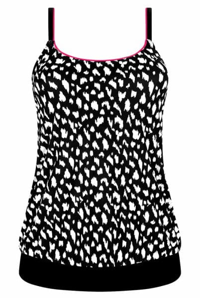 Amoena Prothesen-Tankini-Oberteil Manila 71658 schwarz/weiß - Vorderansicht