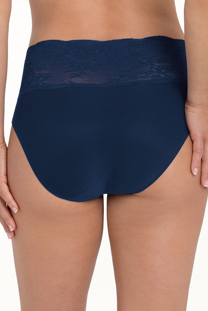 Anita Essential Lace High Waist Slip 1304 in maritim blue - Rückansicht