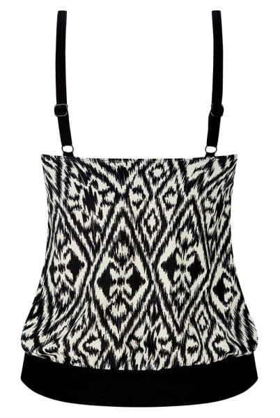 Amoena Prothesen-Tankini-Oberteil Salta BL 71781 schwarz-weiß - Rückansicht