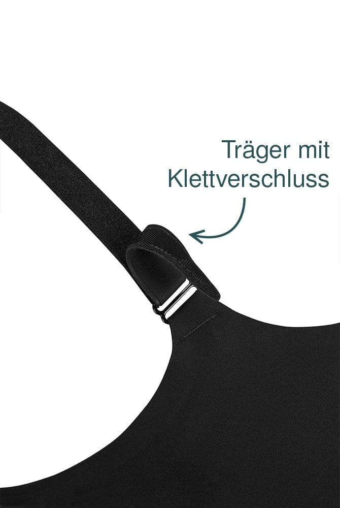 Amoena Prothesen-BH Jackie SB FC mit Vorderverschluss 45105 schwarz – Träger mit Klettverschluss