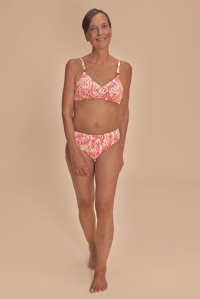 Amoena Bikinihose Istria 71812 grapefruit/bunt mit Prothesen-Bikini-Top (separat erhältlich)