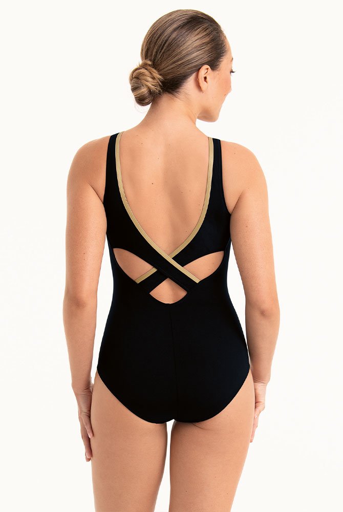 Anita Care Prothesen-Badeanzug Padilla Wonderland 6240 schwarz/gold - Rückansicht