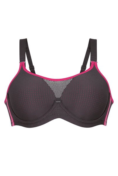 Anita active Sport-BH performance wireX 5599 anthrazit/pink - Vorderansicht