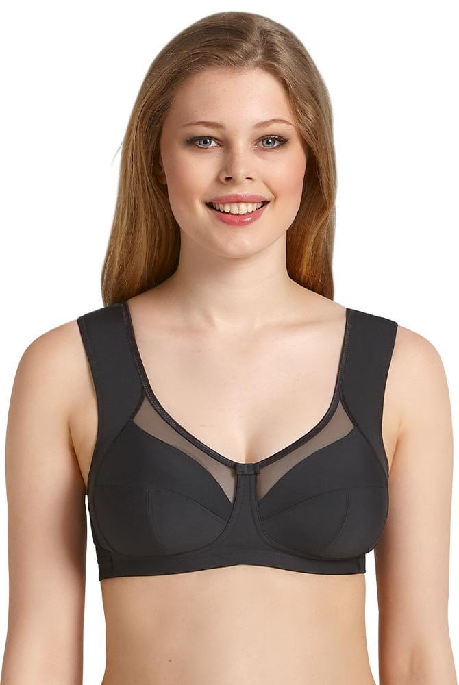 Anita since 1886 Entlastungs-BH Clara 5860 in schwarz in der Vorderansicht