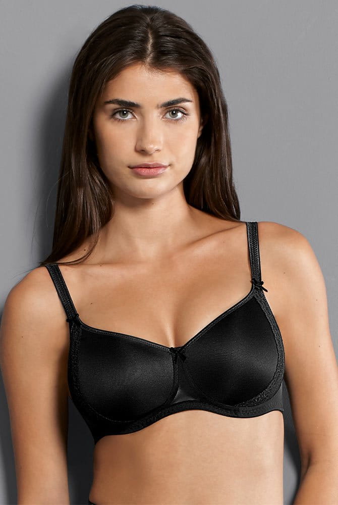Rosa Faia Soft-BH Lace Rose 5618 in schwarz in der Vorderansicht