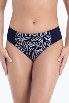 Rosa Faia Bikinihose Mea Bottom Flower Dots 8404-0 marine-weiß - Vorderansicht