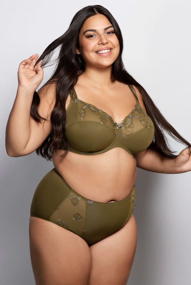Ulla Bügel-BH 7525 dark olive mit Miederhose (separat erhältlich)