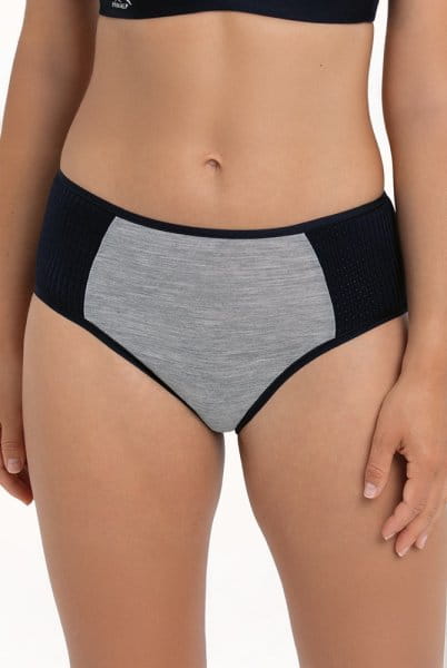 Anita active Sport Panty PanAlp wool High Waist+ 1656 anthrazit/melange - Vorderansicht