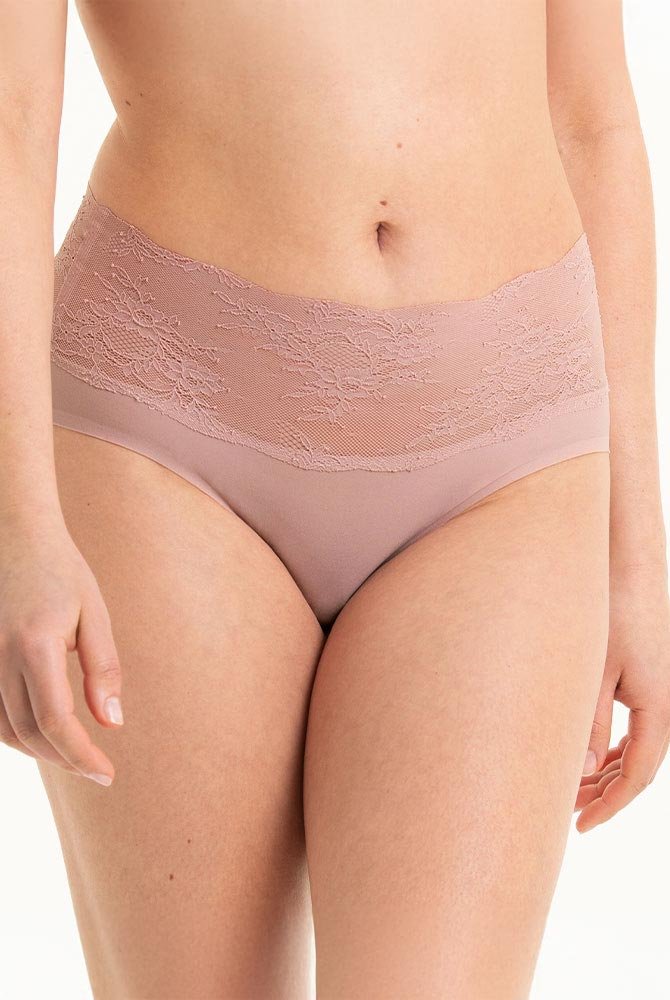 Anita Essential Lace High Waist Slip 1304 in rosewood - Vorderansicht