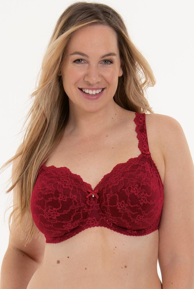 ROSA FAIA Bügel-BH Bobette Full Cup 5289 rubin - Vorderansicht