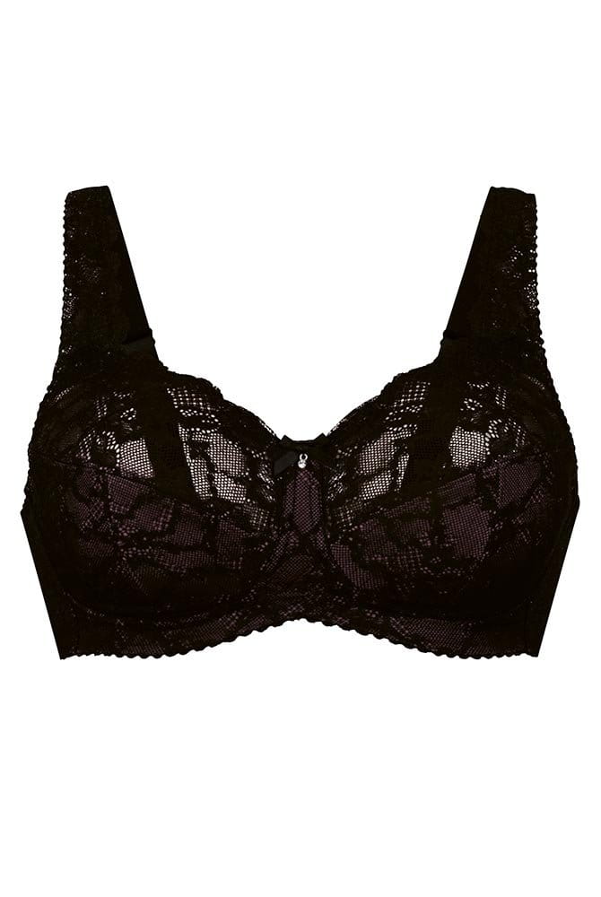 Rosa Faia Komfort-BH Bobette 5292 schwarz - Vorderansicht
