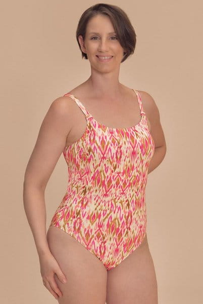 Amoena Prothesen-Badeanzug Istria OP 71808 grapefruit/bunt - Vorderansicht